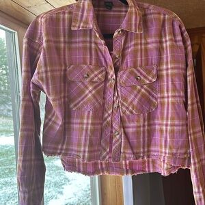 Wild fable cropped flannel